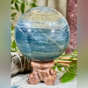 2461 Blue Onyx Crystal Sphere